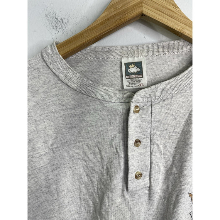 Men’s Vintage Gray Otto Brothers Brewing Co. Wyoming Long Sleeve Sz XL