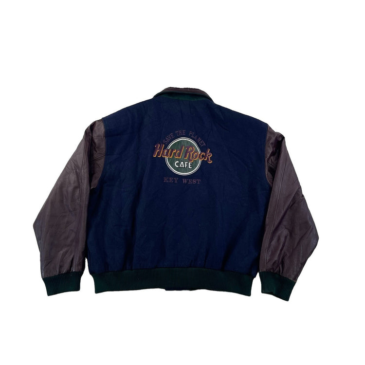 Mens Vintage Hard Rock Cafe Key West Bomber Jacket Size XL