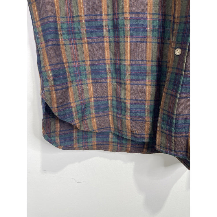 Men’s Pendleton Plaid Shirt Board Work Rancher Flannel Western Preppy Sz L