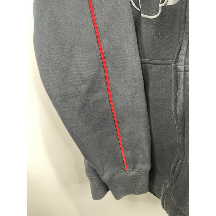 Vintage Men’s School of Hard Knocks Jacket Black/Red Hooded Hip Hop Y2K Sz Large