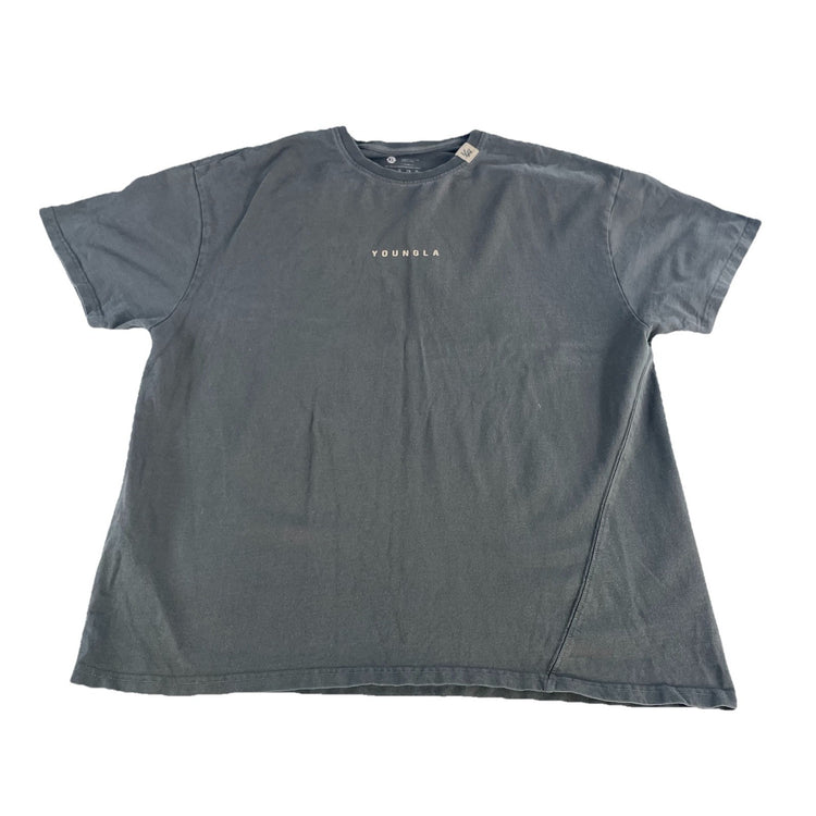 Mens YoungLA Logo Solid T-Shirt Size Xl