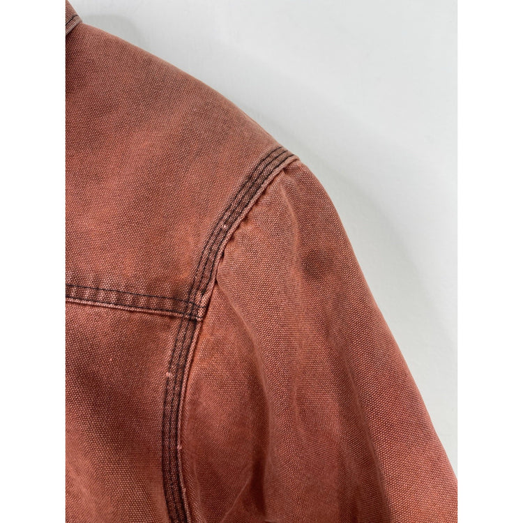 Vitnage Carhartt Canvas Santa Fe Red Zip-up Jacket Size Large