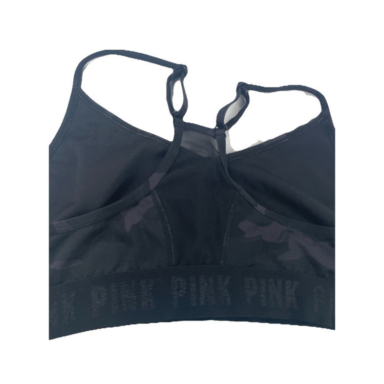 Womens Victoria Secret Black Camo Sports Bra Size L