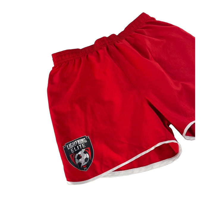 Women's Nike Dri-FIT Soccer Shorts, Red, Lightning Elite FC Logo, Size S