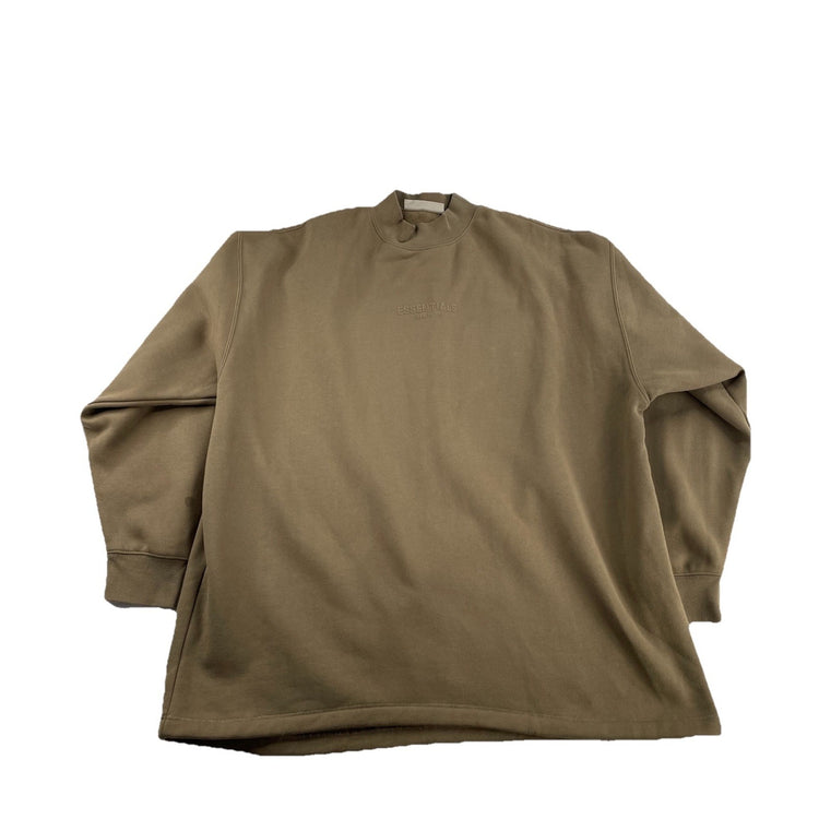 Mens L Essential Fear Of God Brown Oversized Sweatshirt