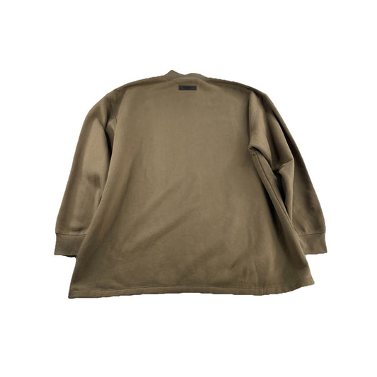 Mens L Essential Fear Of God Brown Oversized Sweatshirt