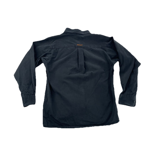 Mens Ariat Black Long Sleeve Button Up Shirt Size XS