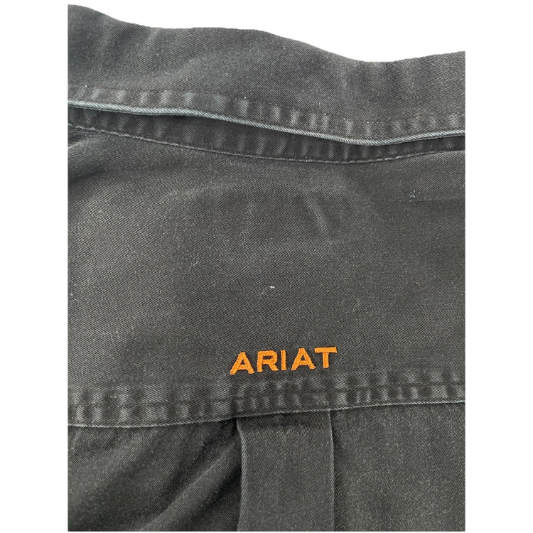 Mens Ariat Black Long Sleeve Button Up Shirt Size XS