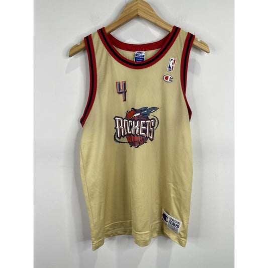 Men’s #4 Charles Barkley Houston Rockets Gold Jersey Champion Tag Sz XL 18-20