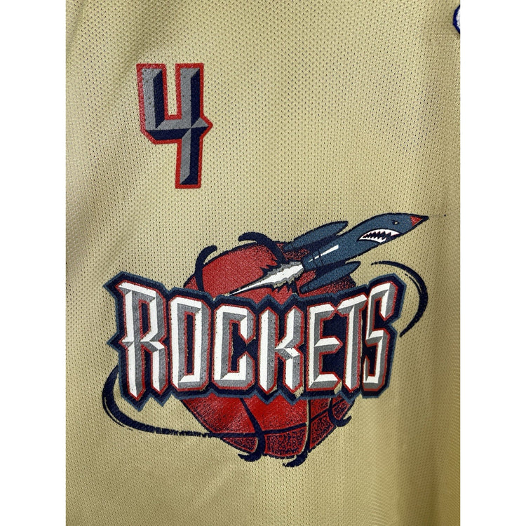 Men’s #4 Charles Barkley Houston Rockets Gold Jersey Champion Tag Sz XL 18-20