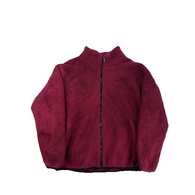 Women’s PINK Victoria Secret Maroon Wool Zip Up Sweater Size L