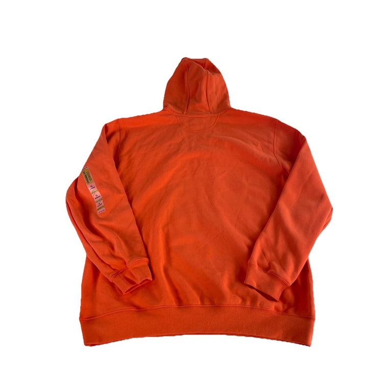 Mens Carhartt Mid weight Bright Orange Pullover Hoodie Size Xl
