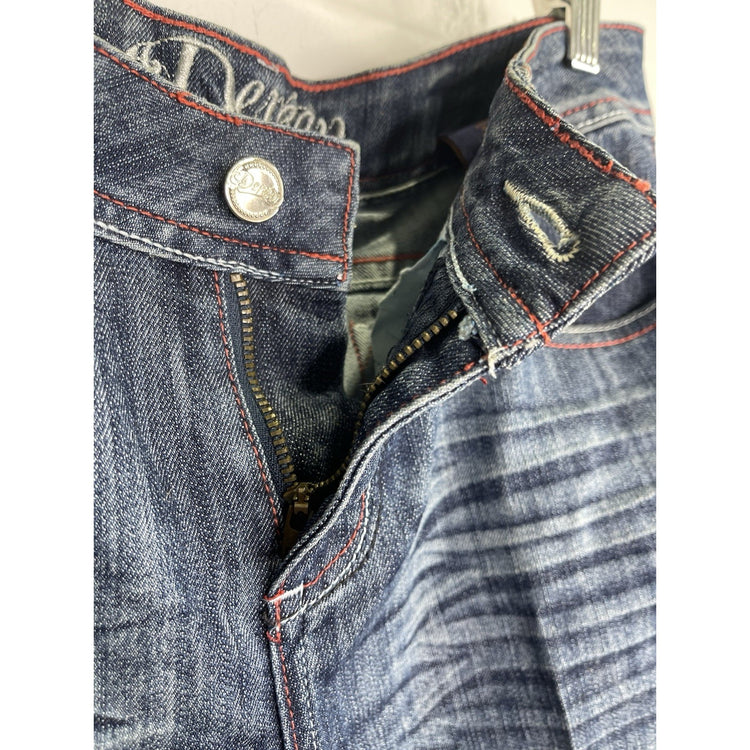 Women’s Y2K Vintage Dereon Bootcut Embroidered Denim Jeans Sz 7/8 X 34