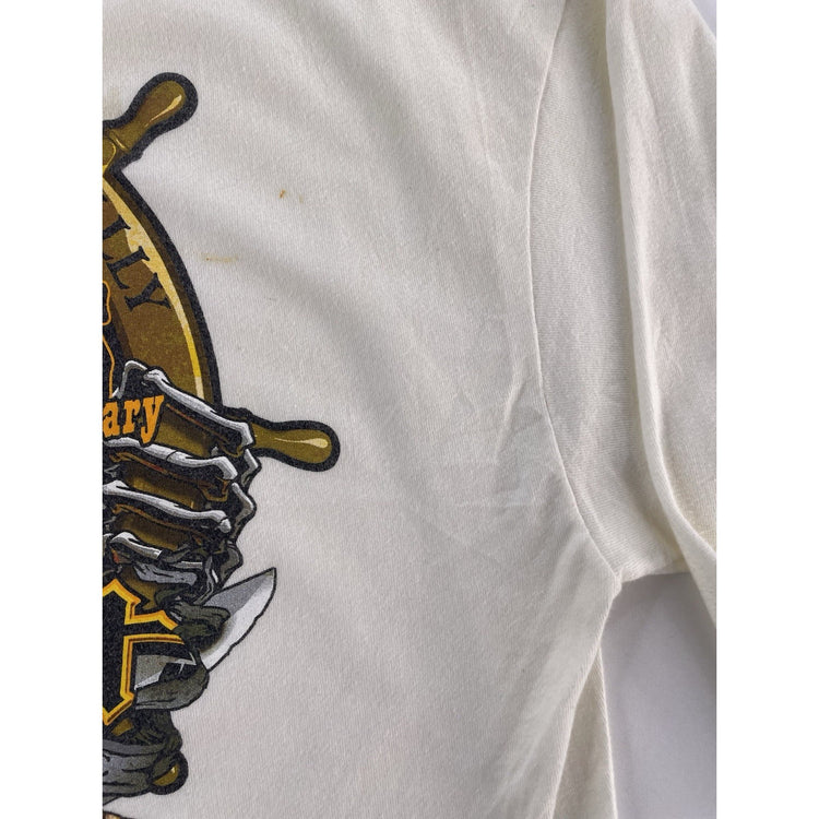 Mens Harley Davidson White Longsleeve Graphic T-Shirt Size L