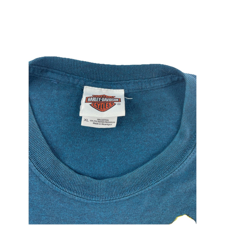 Mens 2016 Harley Davidson Blue Hillbilly Gatlinburg TN T Shirt Size XL