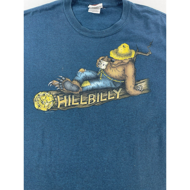 Mens 2016 Harley Davidson Blue Hillbilly Gatlinburg TN T Shirt Size XL