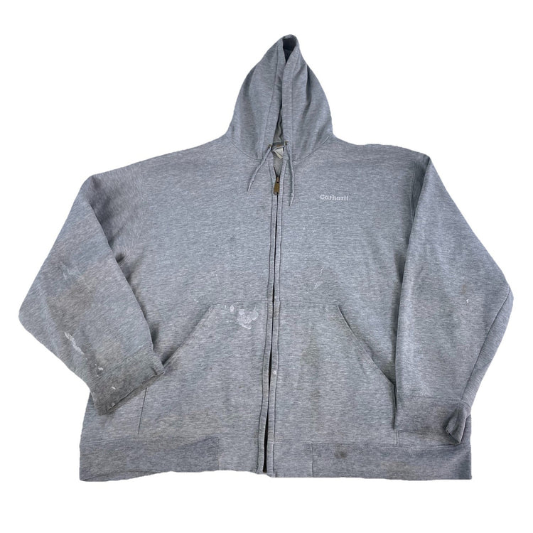 Men’s Carhartt Basic Gray Full Zip Hooded Jacket Size 4XL