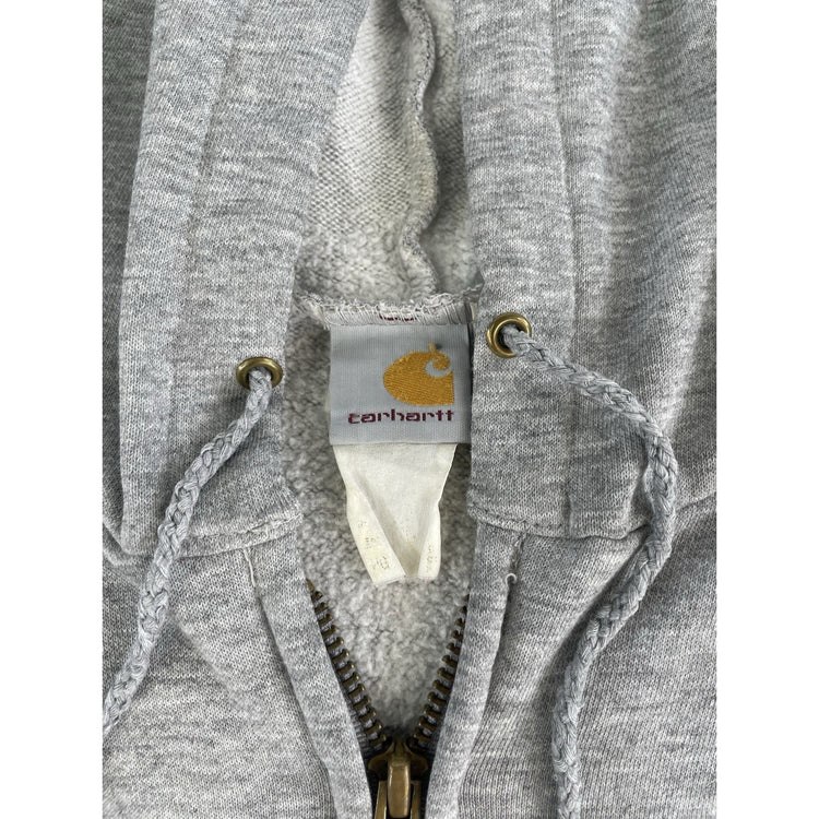 Men’s Carhartt Basic Gray Full Zip Hooded Jacket Size 4XL