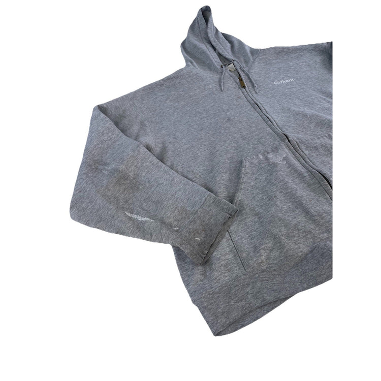 Men’s Carhartt Basic Gray Full Zip Hooded Jacket Size 4XL