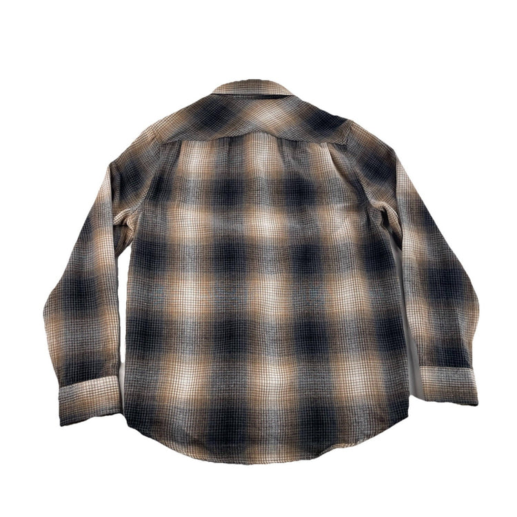 Mens FRYE Western Style Flannel Longsleeve Snap down Size M