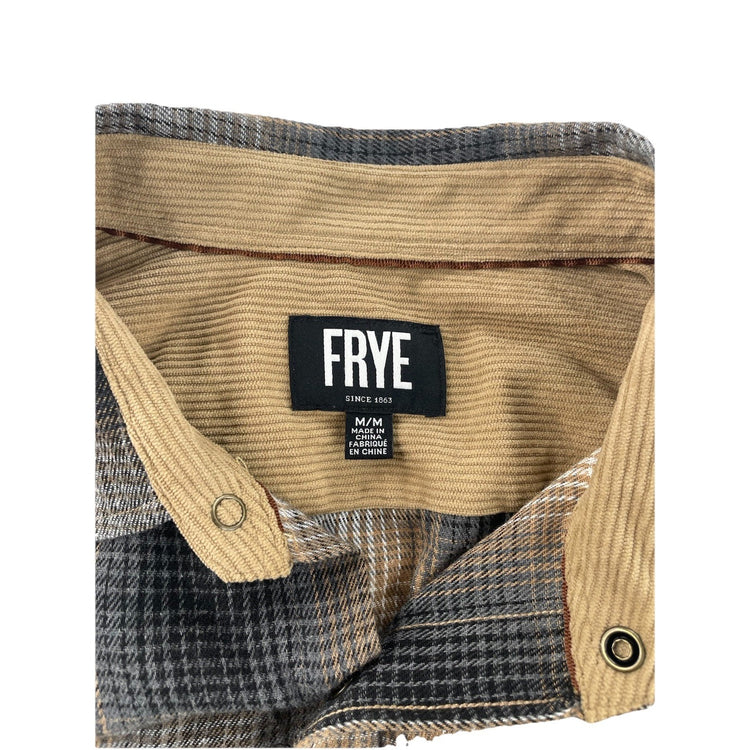 Mens FRYE Western Style Flannel Longsleeve Snap down Size M