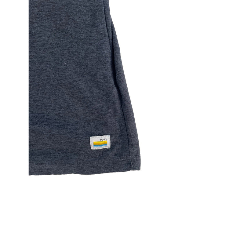 Men Vuori Charcoal Dark Grey Heathered Performance ShortSleeve Polo Shirt Size M
