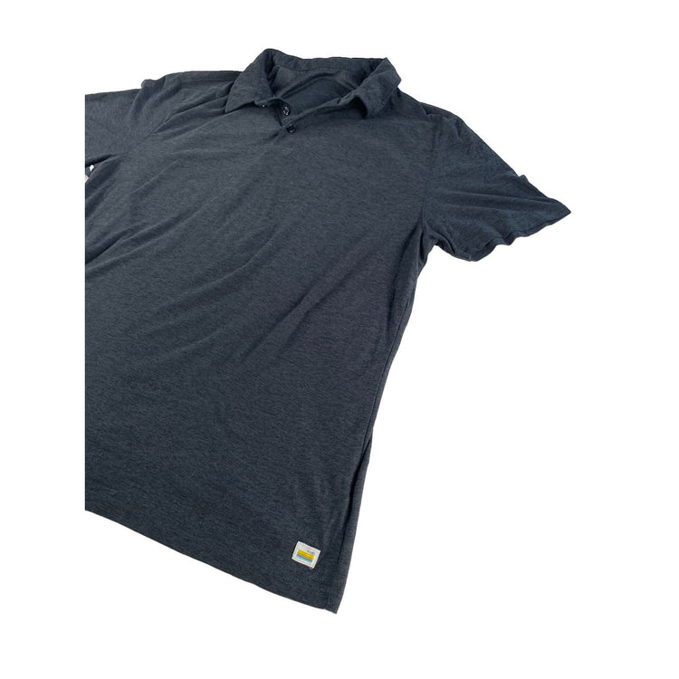 Men Vuori Charcoal Dark Grey Heathered Performance ShortSleeve Polo Shirt Size M