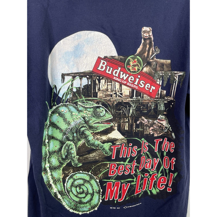Vintage 1998 Budweiser Promo  T-shirt Size L