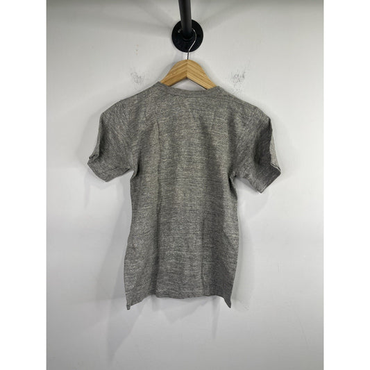 Adult Vintage Gray Schlitz Global Trademark Short Sleeve Graphic T Shirt Sz S