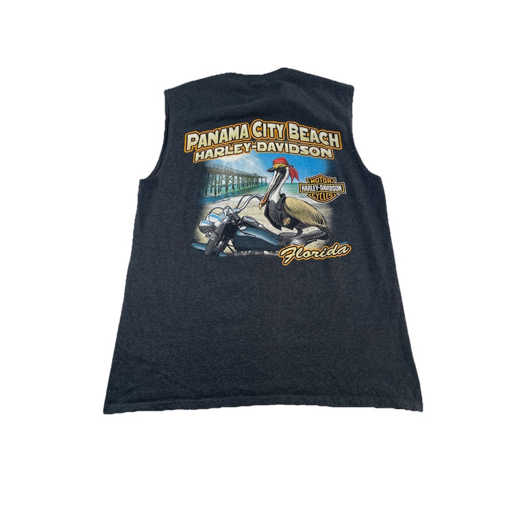 Mens Harley Davidson Gray Sleeveless Shirt Size M