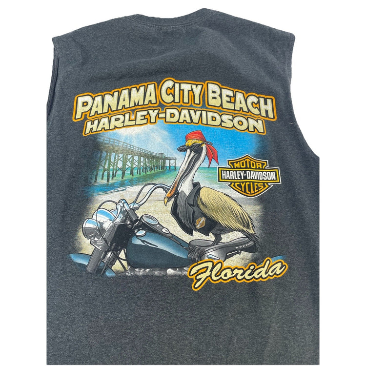 Mens Harley Davidson Gray Sleeveless Shirt Size M
