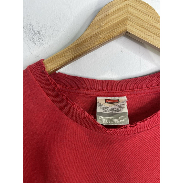 Vintage Nike Team Russia Poccha National Team Hockey Tshirt Size XXLarge Red