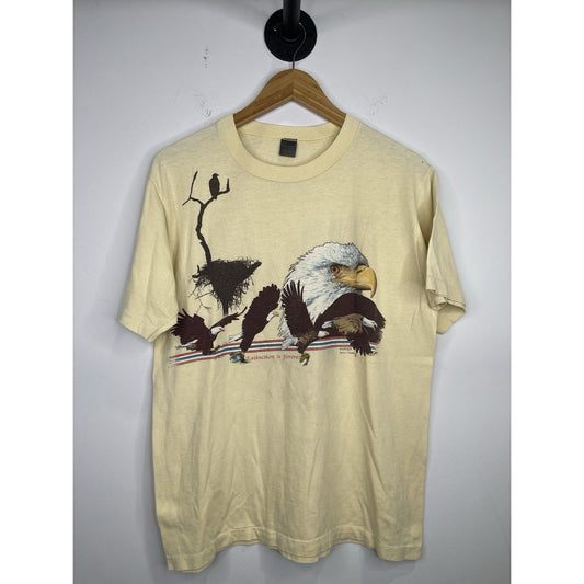 Vintage Dawson City Yukon Shirt Mens XL Blue 1980s Bald Eagle