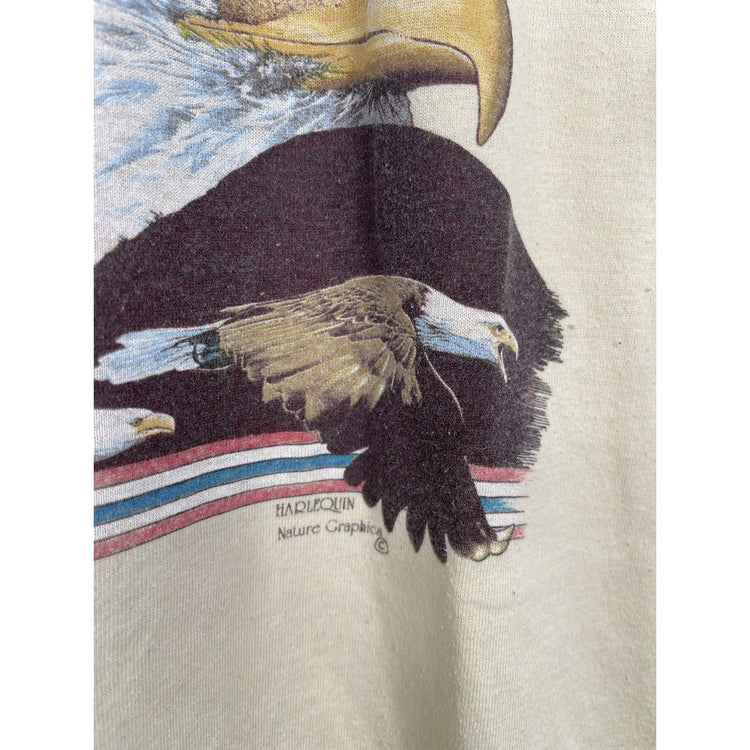 Vintage Dawson City Yukon Shirt Mens XL Blue 1980s Bald Eagle