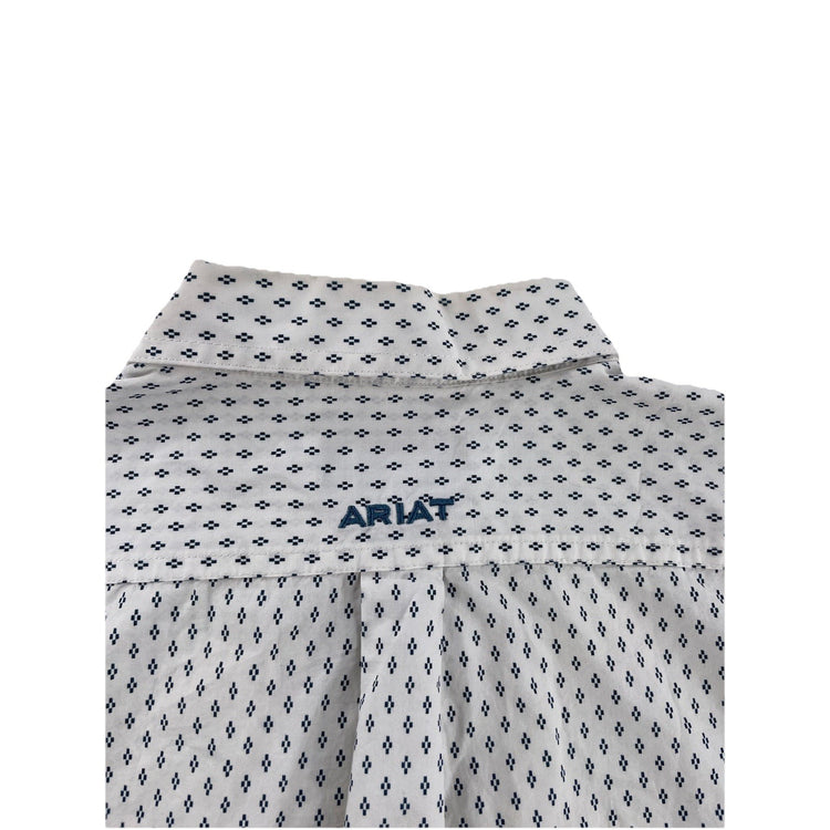 Mens Ariat Classic Western White SS ButtonUp Shirt Size XL