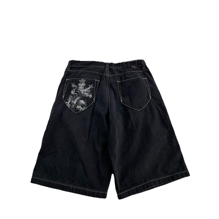 Mens Most Official Seven Black Jean Shorts Size 38