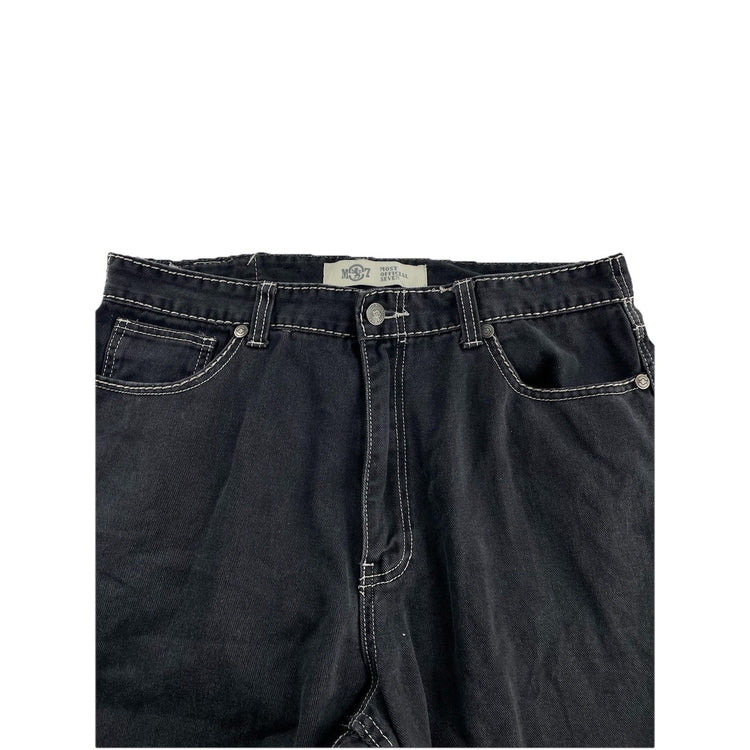 Mens Most Official Seven Black Jean Shorts Size 38