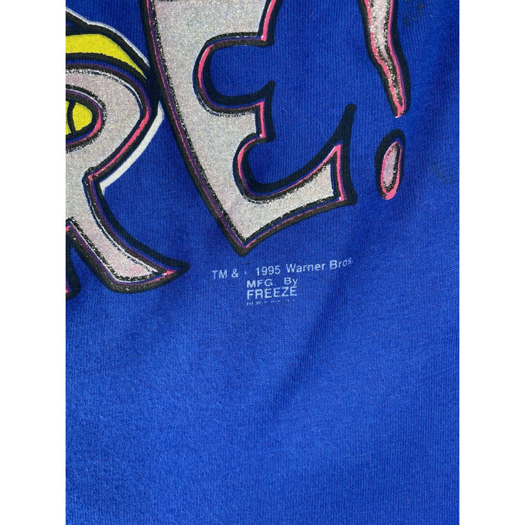 Mens Vintage Freeze 1995 Looney Tunes Tweety Bird Glitter Jersey T Shirt SIZE XL