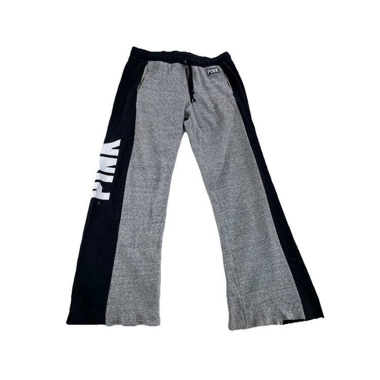 Women’s PINK Victoria Secret Gray&Black Baggy Sweatpants Size M
