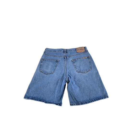 Mens Vintage Levis Strauss Relaxed Fit Light Blue Denim Shorts Size 34