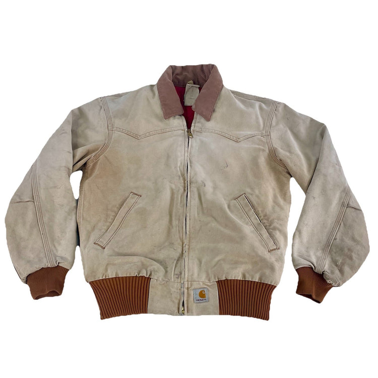 Mens 90s Vintage Carhartt Southwest Trim Duck Santa De Fe Jacket Size S