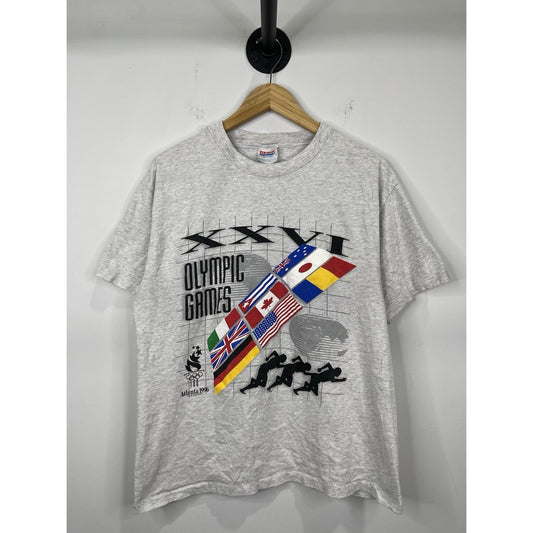 Vintage 1996 Atlanta Georgia Olympic Games XXVI Flags T-shirt Sz XL