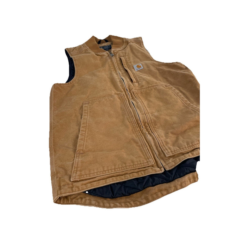Womens Carhartt Loose Fit Washed Duck Insulated Vest Size Small