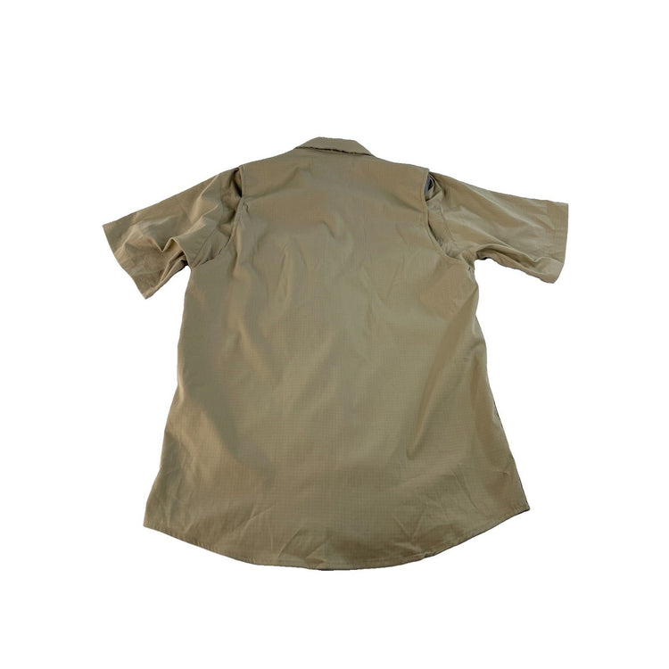 Men's Carhartt Short Sleeve Button-Up Utility Shirt Tan Size M
