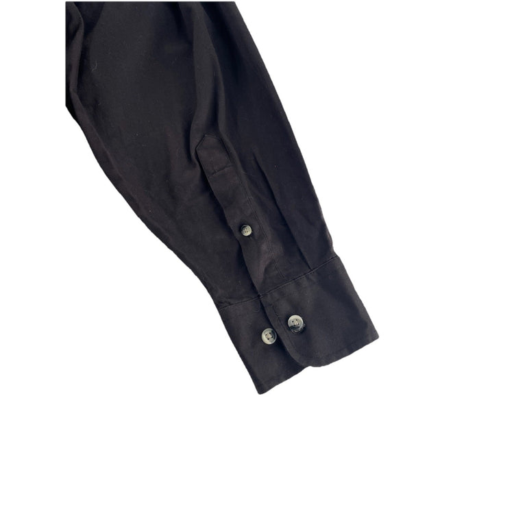 Mens Wrangler Classic Black ButtonUp LongSleeve Shirt Size Xxl