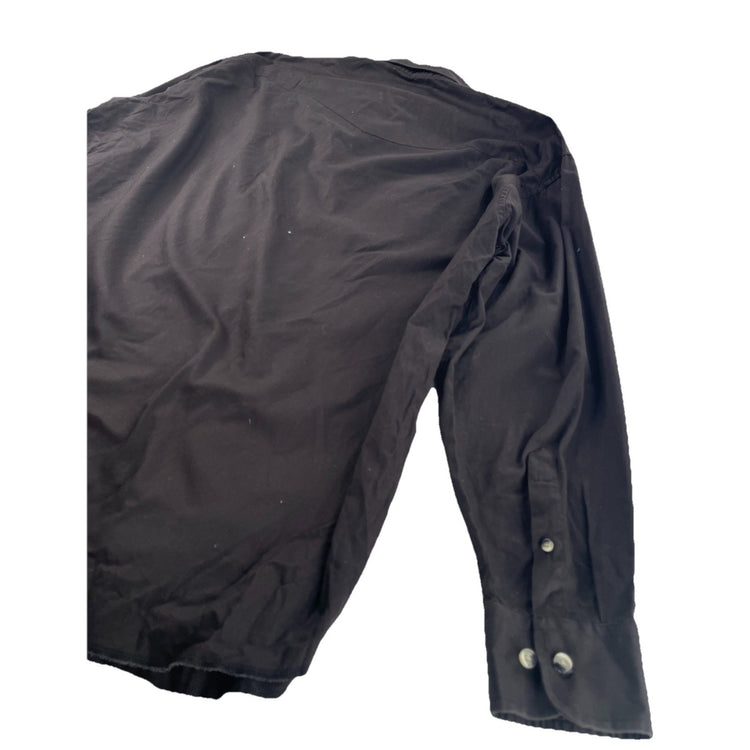Mens Wrangler Classic Black ButtonUp LongSleeve Shirt Size Xxl