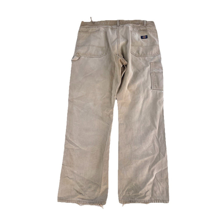 Mens Dickies Relaxed Straight Tan Khaki Pants Size 38x32