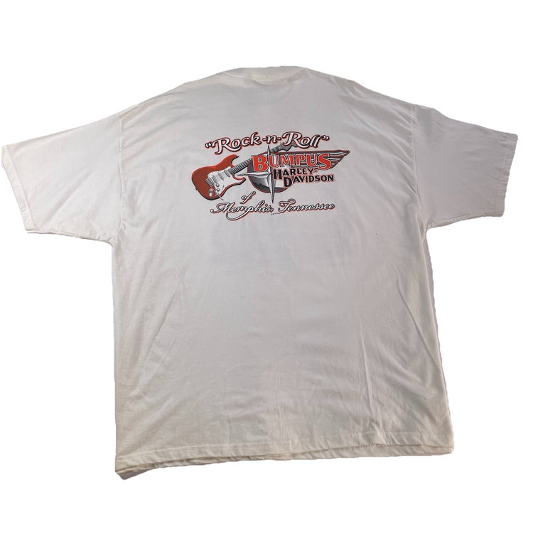Mens 2010 Harley Davidson Memphis Tennessee Pin Up Girl White Tee Shirt Size 3XL
