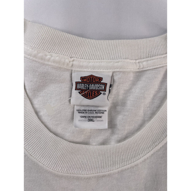 Mens 2010 Harley Davidson Memphis Tennessee Pin Up Girl White Tee Shirt Size 3XL