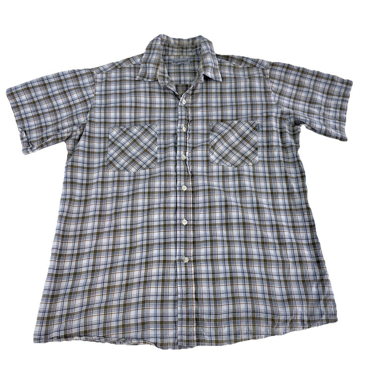 Mens Carhartt Classic Plaid SS Button-Up Shirt Size L